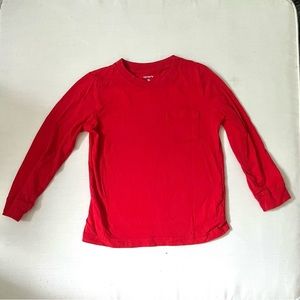 Carters Kids Boys Girls Red Longsleeve Tshirt Size 5T